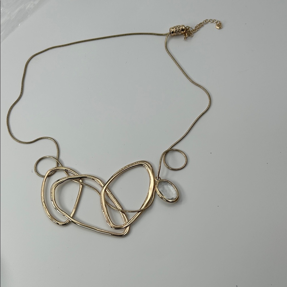Fashion Jewelry Gold Abstract Necklace